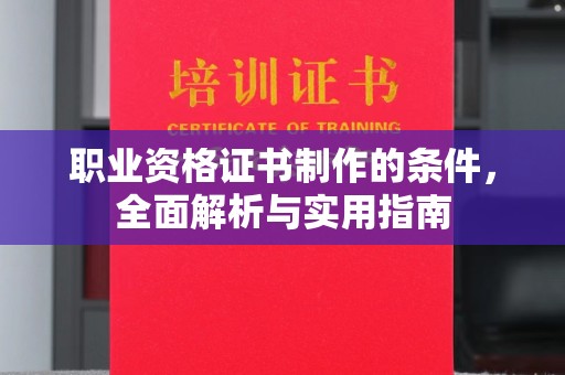 南票职业资格证书制作的条件，全面解析与实用指南